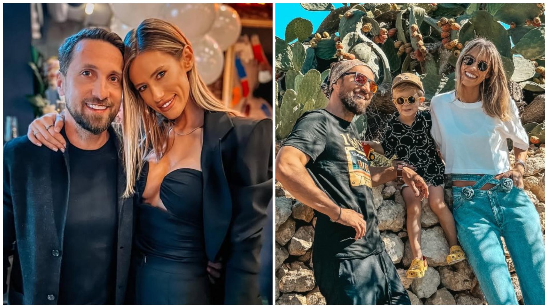 Colaj cu Dani Oțil și Gabriela Prisăcariu în două ipostaze diferite la două alături de fiul lor
