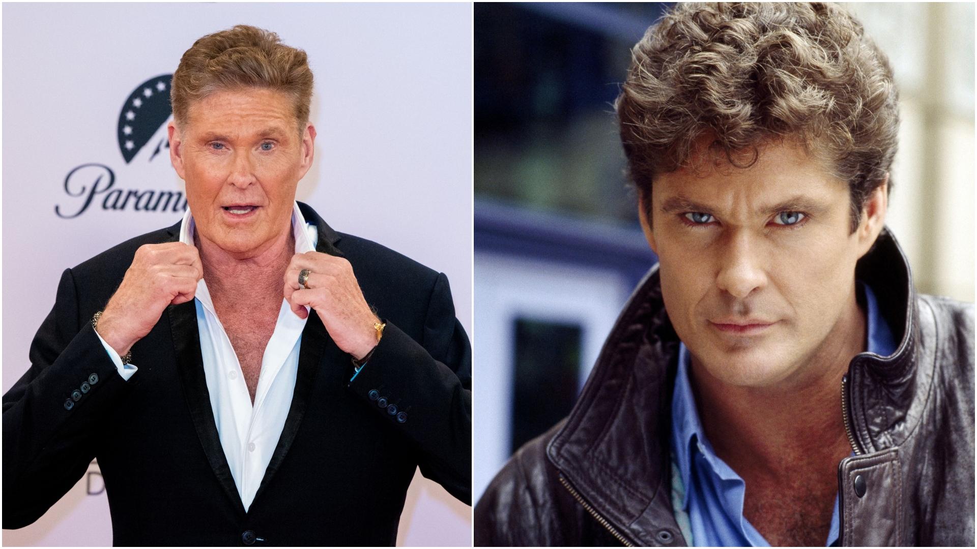 colaj foto David Hasselhoff