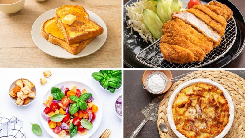 Pâinea veche, dar încă bună de consum, poate fi baza pentru mai multe preparate, dulci sau sărate