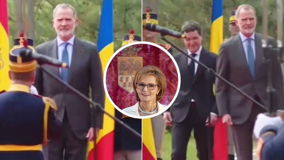 colaj regele felipe în românia, regele felipe al spaniei și nicușor dan și majestatea sa margareta