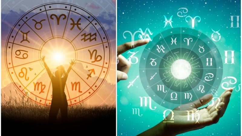 colaj foto cu cercul celor 12 zodii