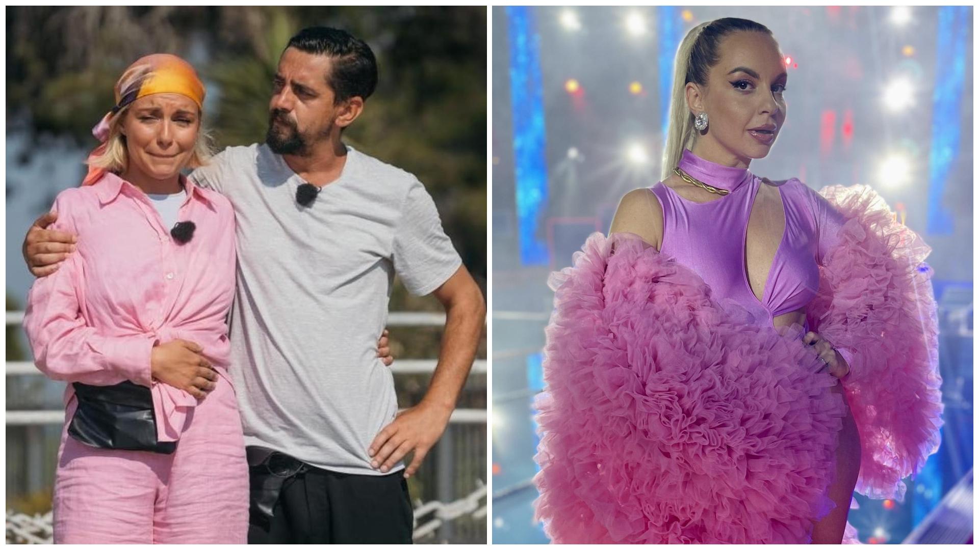 Colaj cu Eliza Natanticu în două ipostaze diferite, în două emisiuni