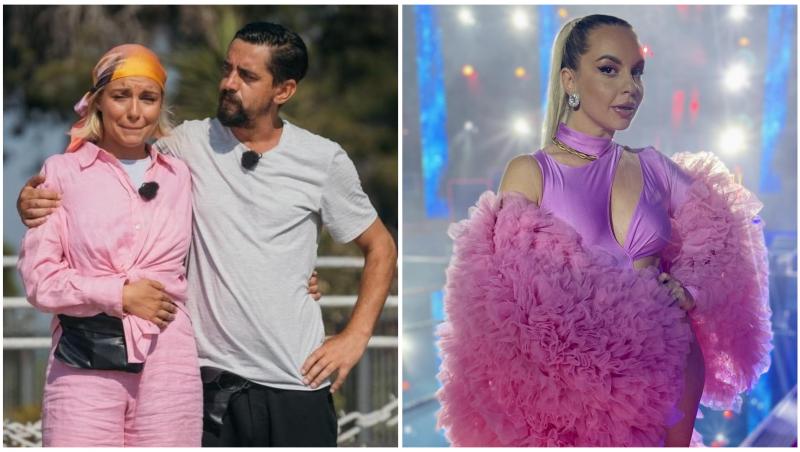 Colaj cu Eliza Natanticu în două ipostaze diferite, în două emisiuni