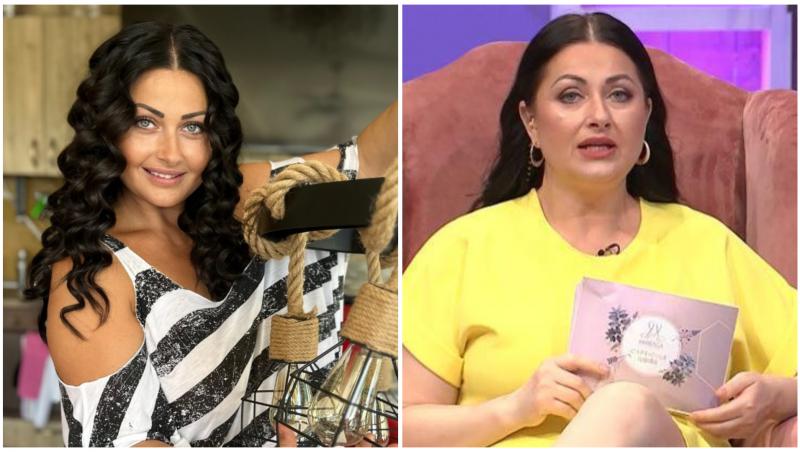 Colaj cu Gabriela Cristea în două ipostaze diferite