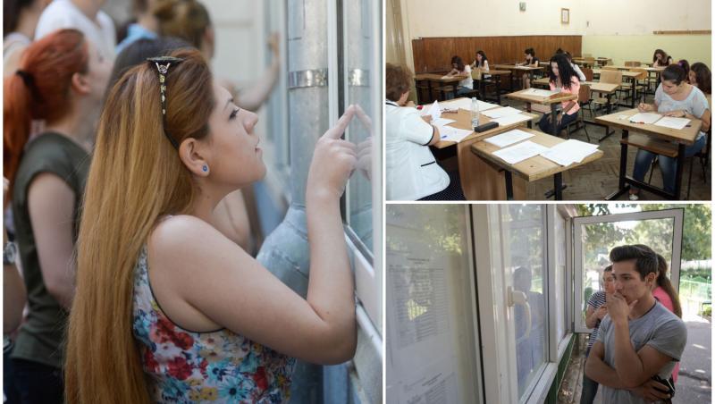 colaj foot cu elevi care sustin examenul de bacalaureat