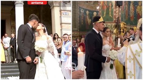Imagini de colecție de la cununia religioasă a lui Florinel Coman cu Ioana Timofeciuc. Cei doi au spus „DA” în fața lui Dumnezeu