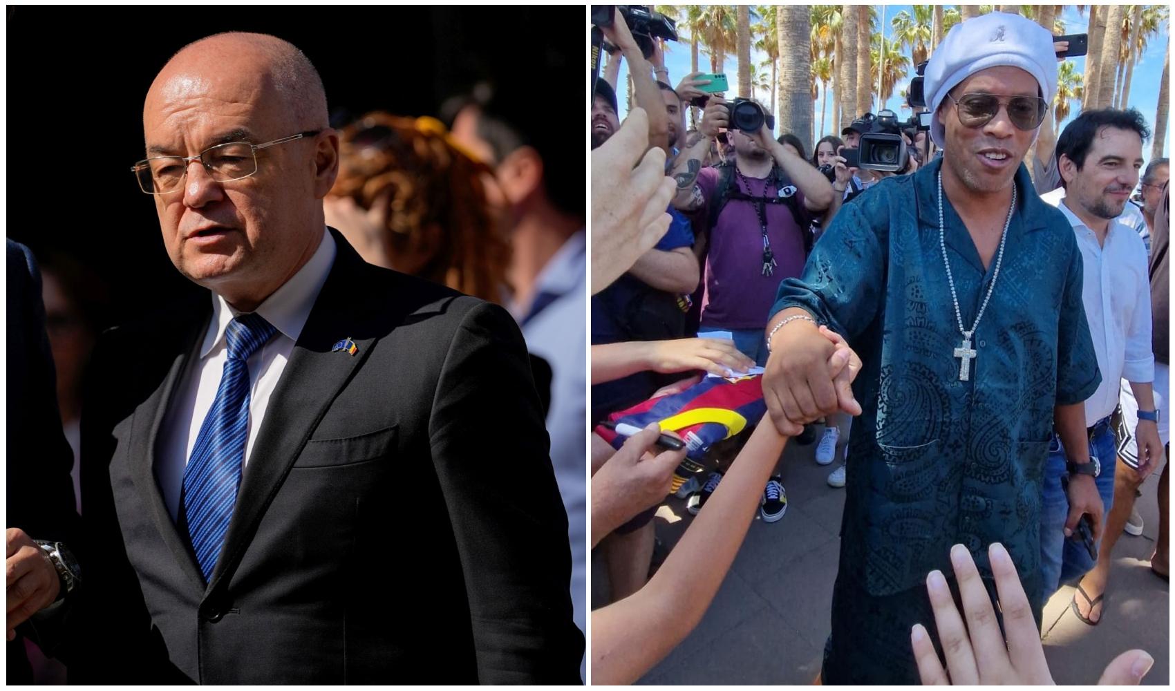 colaj foto cu emil boc si ronaldinho