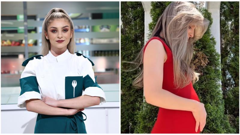 Colaj cu Elena Matei în două ipostaze diferite