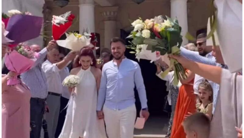 Mireasa, sezon 6. Cosmin Munteanu s-a căsătorit civil cu aleasa inimii lui. Imagini de la eveniment