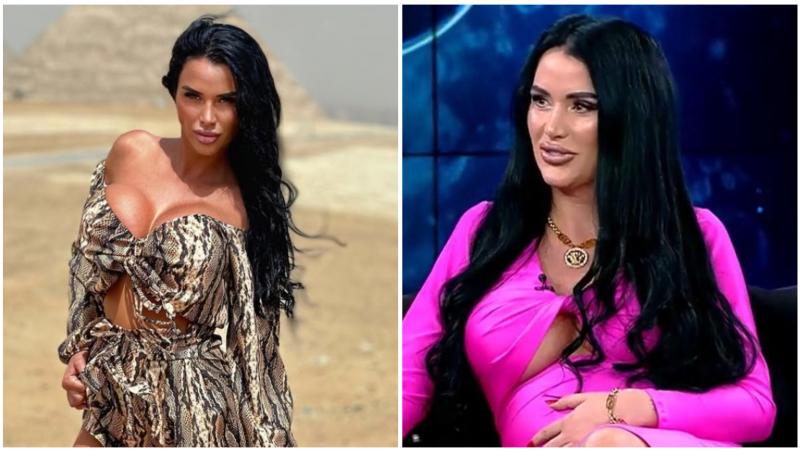 Colaj cu Daniela Crudu în două ipostaze diferite