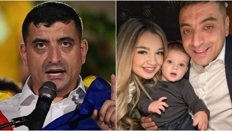 colaj foto george simion, ilinca si fiul lor