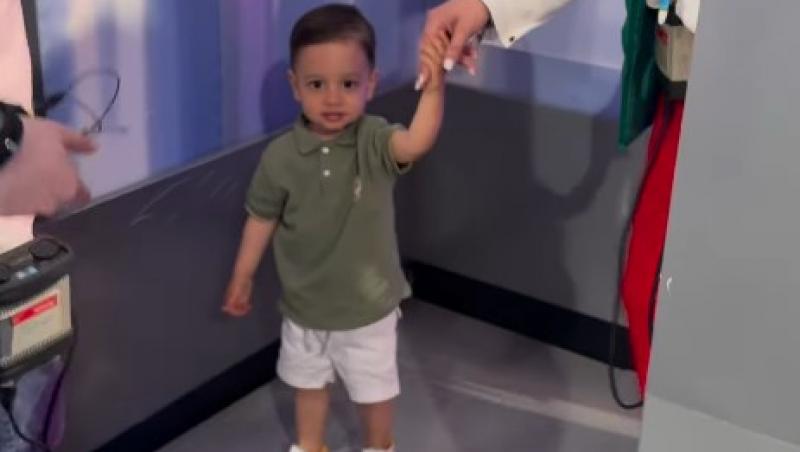 Ameri Nasrin, prima apariție alături de băiețelul ei la TV. Momentul în care micuțul a pornit o bătaie cu baloane cu mămica lui