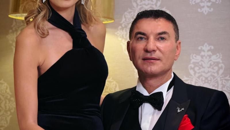 Cristi Borcea alături de Valentina Pelinel, ambii îmbrăcați elegant în ținute negre