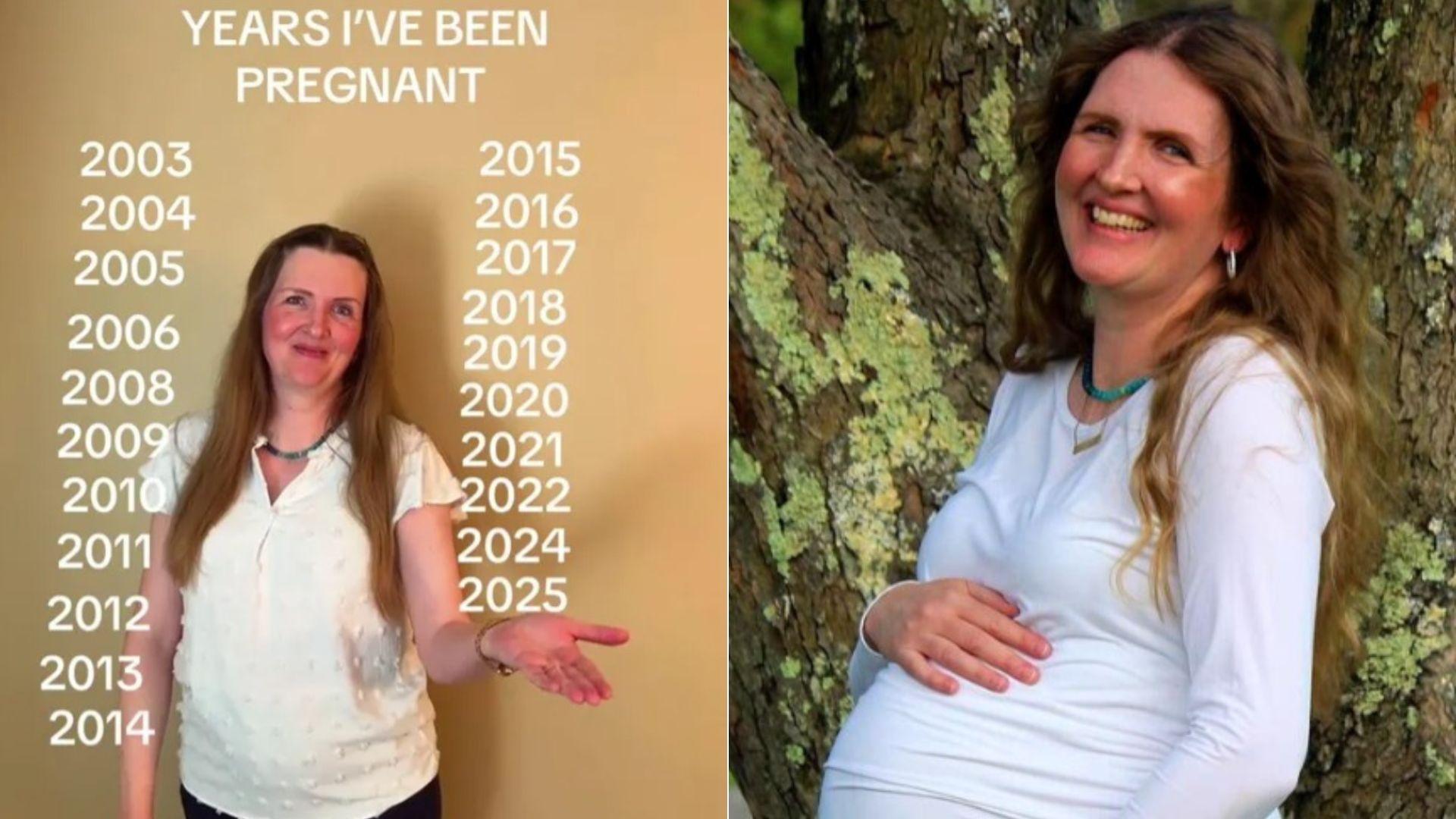 Ea este femeia care ar fi "dependenta" de a fi însărcinată. A fost gravidă timp de 21 ani. Cum e posibil