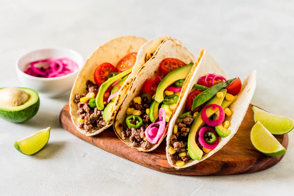 tacos cu carne tocată