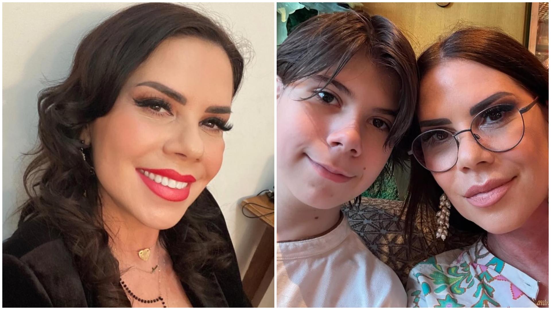 Luminița Anghel și fiul său, Filip