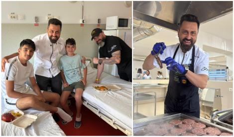 Chef Orlando Zaharia de la Chefi la cuțite a gătit pentru copiii de la Spitalul de Pediatrie din Pitești. Ce a recunoscut