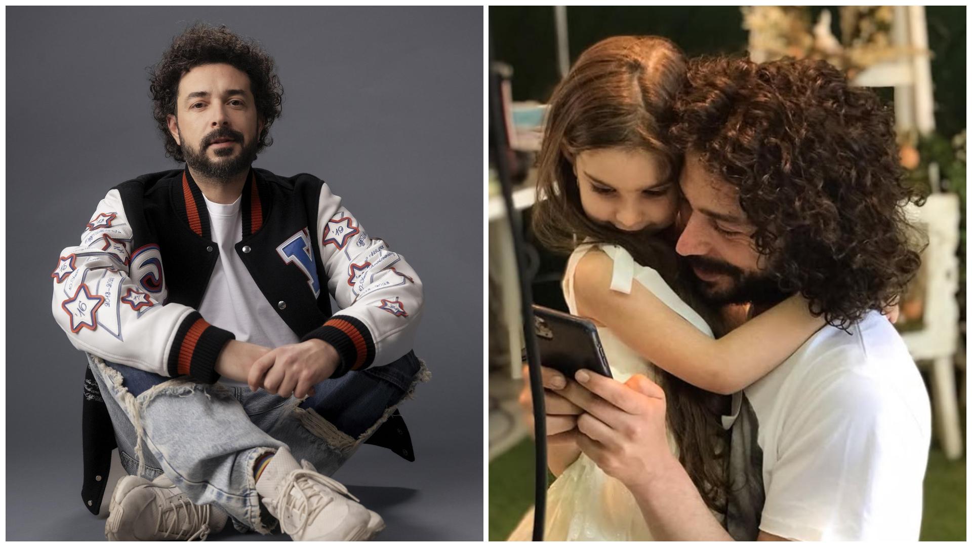 Colaj cu Marius Moga și fiica lui în două ipostaze diferite