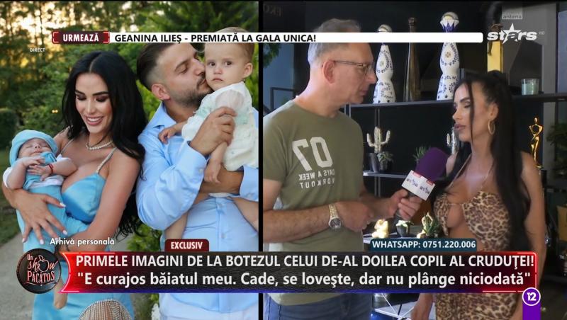 Daniela Crudu, momente de panică la botezul băiețelului ei. Motivul pentru care s-a speriat într-o zi atât de importantă