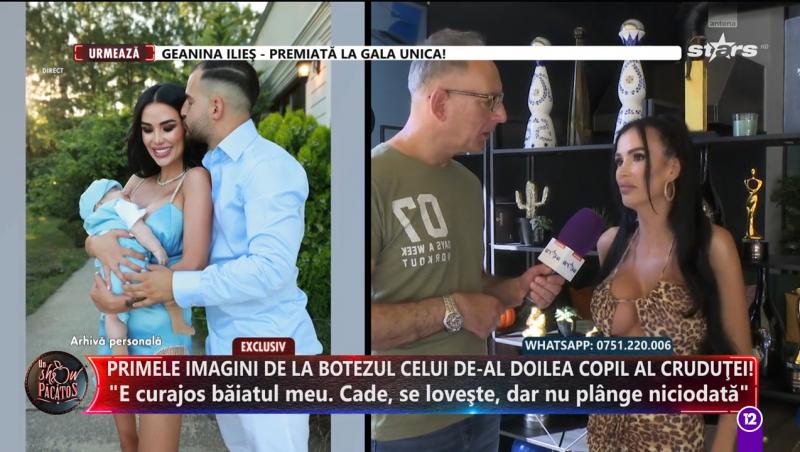 Daniela Crudu, momente de panică la botezul băiețelului ei. Motivul pentru care s-a speriat într-o zi atât de importantă