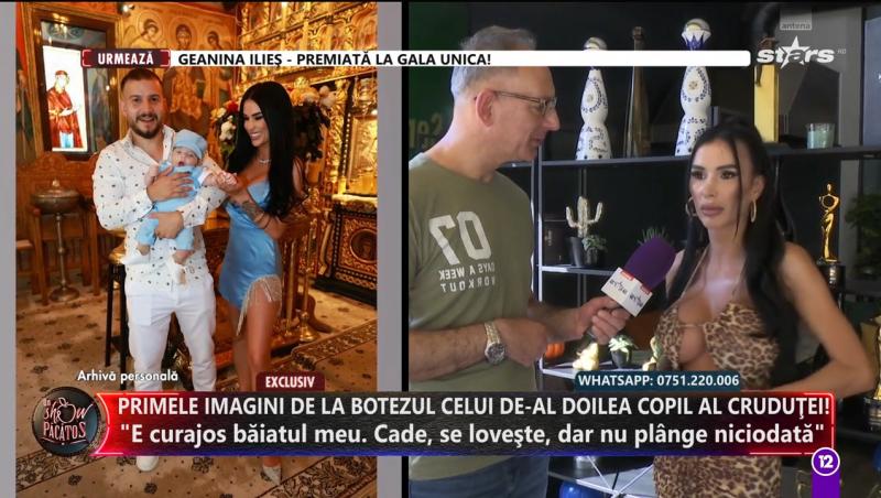 Daniela Crudu, momente de panică la botezul băiețelului ei. Motivul pentru care s-a speriat într-o zi atât de importantă