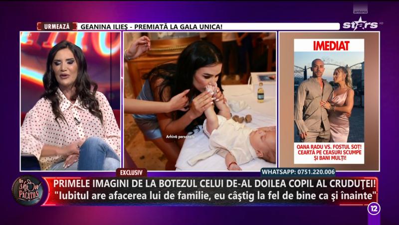 Daniela Crudu, momente de panică la botezul băiețelului ei. Motivul pentru care s-a speriat într-o zi atât de importantă