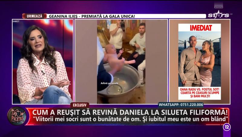 Daniela Crudu, momente de panică la botezul băiețelului ei. Motivul pentru care s-a speriat într-o zi atât de importantă