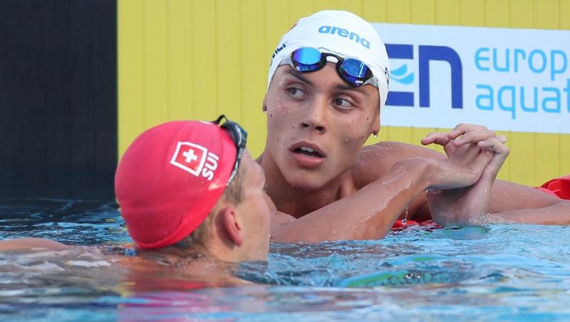 David Popovici s-a calificat în finala de 100 m liber la Europenele de Nataţie U23. Diseară, campionul luptă pentru aur