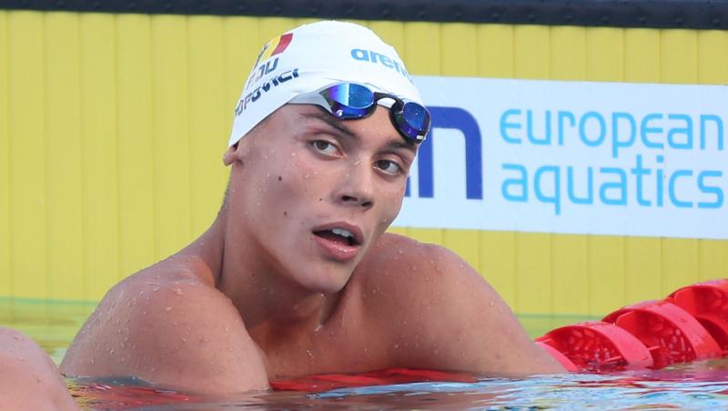 David Popovici s-a calificat în finala de 100 m liber la Europenele de Nataţie U23. Diseară, campionul luptă pentru aur