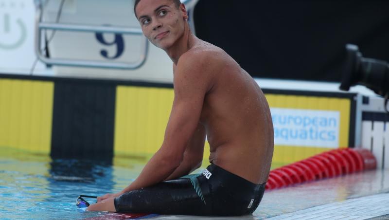 David Popovici, medalie de aur şi record european la 100 m liber! A obținut al doilea cel mai bun timp din istorie în proba regină
