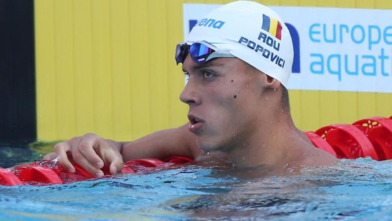 David Popovici, medalie de aur şi record european la 100 m liber! A obținut al doilea cel mai bun timp din istorie în proba regină