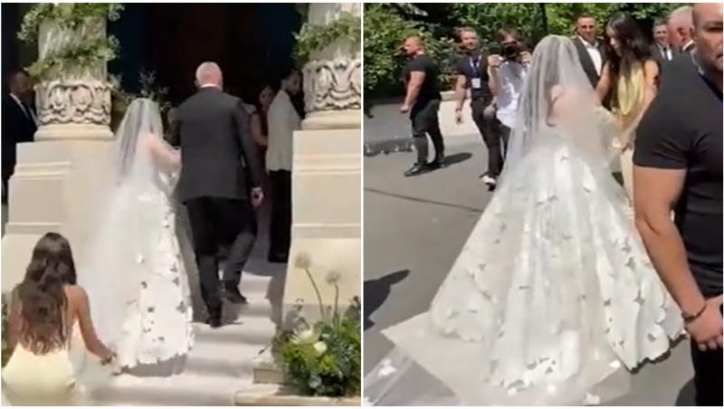 Kira Hagi și Thomas Ferfelis s-au căsătorit religios! Primele imagini cu rochia de mireasă care a eclipsat totul în jur