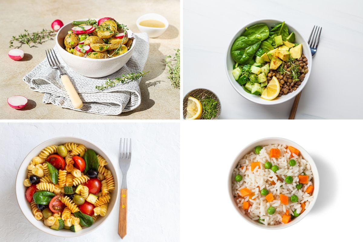 4 farfurii de salate de post