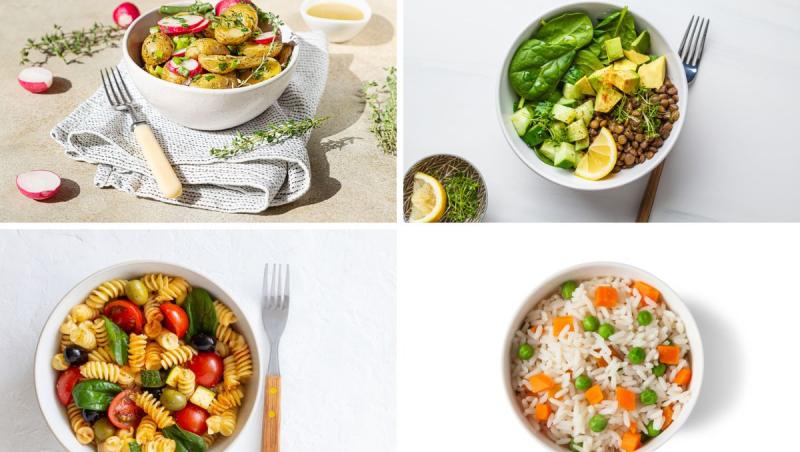 4 farfurii de salate de post