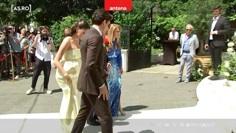 Cum a apărut Elena Hagi cu burtica de gravidă la nunta Kirei Hagi cu Thomas Ferfelis. Soția lui Ianis Hagi, de-a dreptul ravisantă