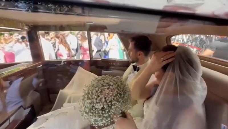 Cum a apărut Elena Hagi cu burtica de gravidă la nunta Kirei Hagi cu Thomas Ferfelis. Soția lui Ianis Hagi, de-a dreptul ravisantă