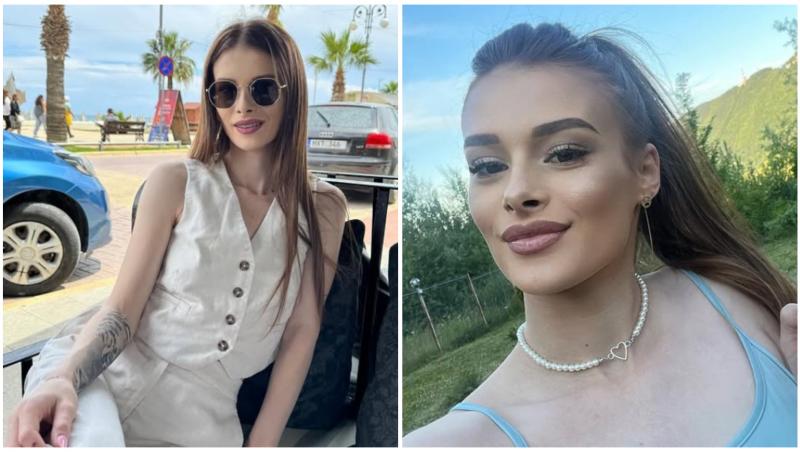 Colaj cu Teodora Marcu în două ipostaze diferite