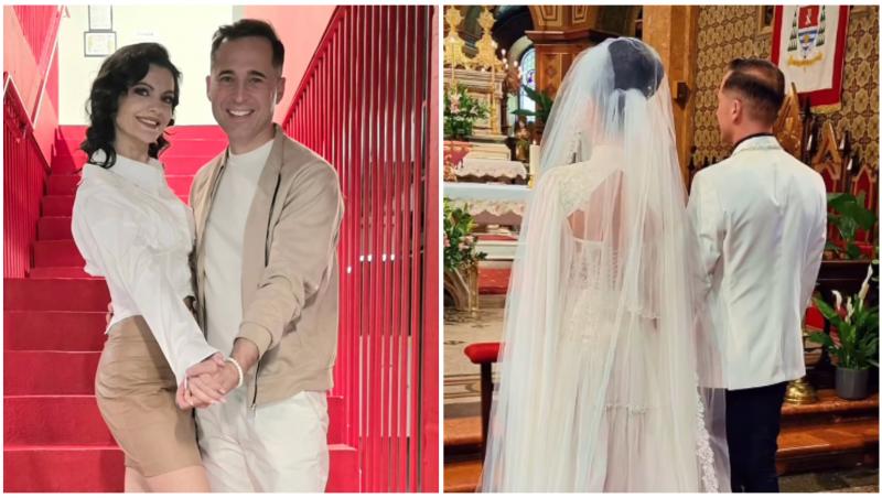 Colaj cu Dinu Maxer și Magdalena Chihaia în două ipostaze diferite