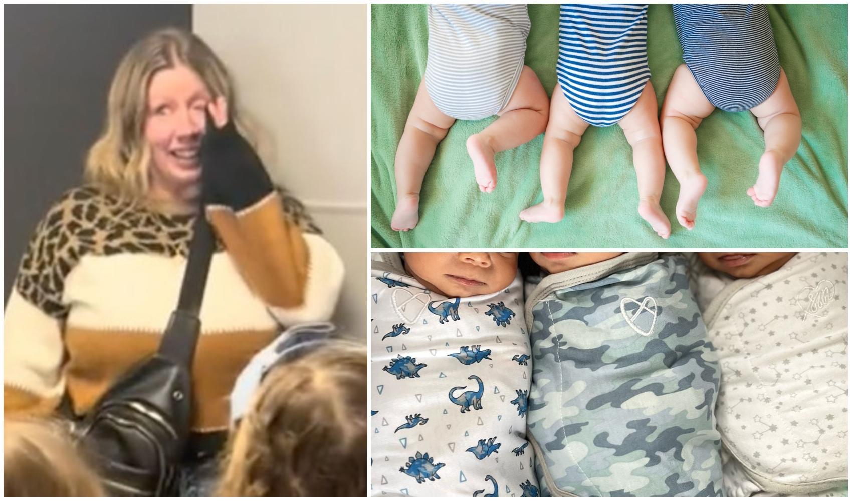 colaj foto cu mackenzie si tripletii