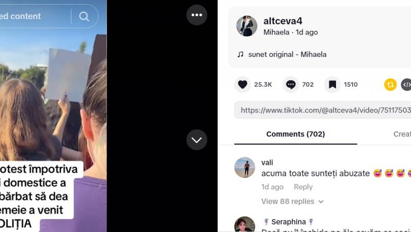 Ce a transmis tânăra agresată la protestul pentru siguranța femeilor de marți din Piața Victoriei. Ce amendă a primit agresorul