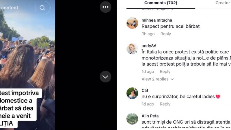 Ce a transmis tânăra agresată la protestul pentru siguranța femeilor de marți din Piața Victoriei. Ce amendă a primit agresorul