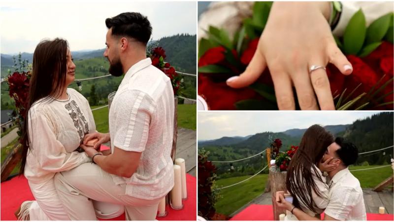 Mireasa, sezonul 11. Imagini superbe de la logodna dintre Andi și Roberta. Cei doi au fost extrem de emoționați