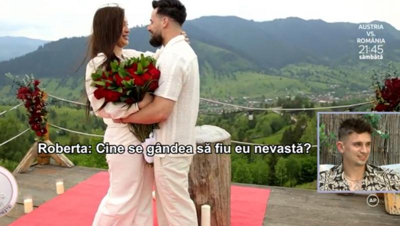Mireasa, sezonul 11. Imagini superbe de la logodna dintre Andi și Roberta. Cei doi au fost extrem de emoționați