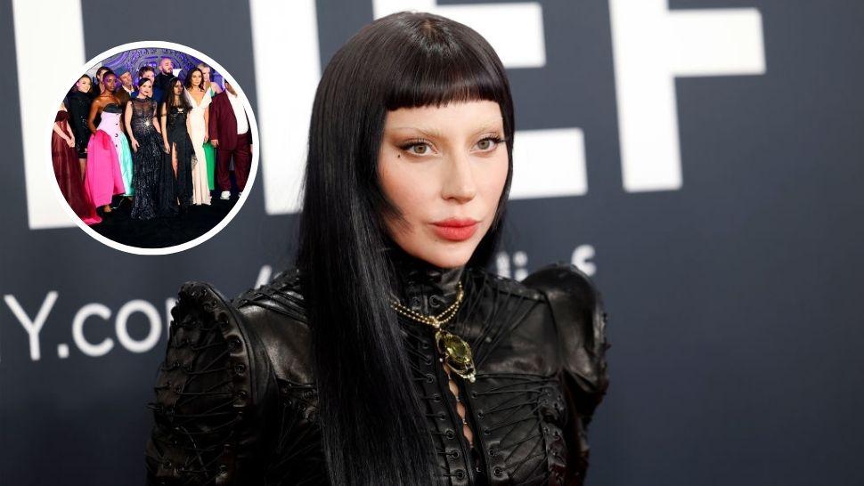 colaj lady gaga și castul wednesday