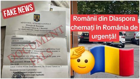 FAKE NEWS dezmințit de MApN: Românii din diaspora nu sunt chemați la centre de recrutare din țară. Documentele trimise sunt false