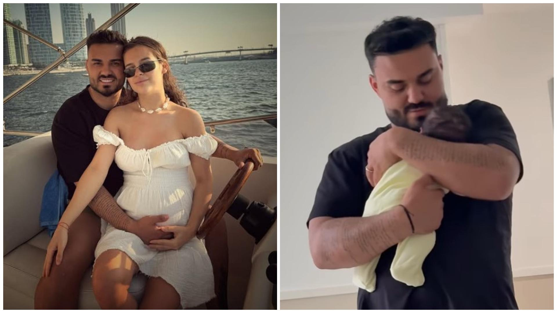 Colaj cu Jador în două ipostaze diferite alături de soție și fiul lor