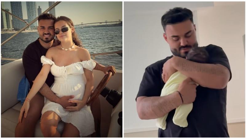 Colaj cu Jador în două ipostaze diferite alături de soție și fiul lor