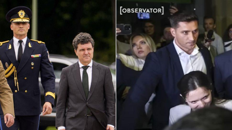 colaj ionuț spp în uniformă cu nicușor dan și ionuț cu mirabela