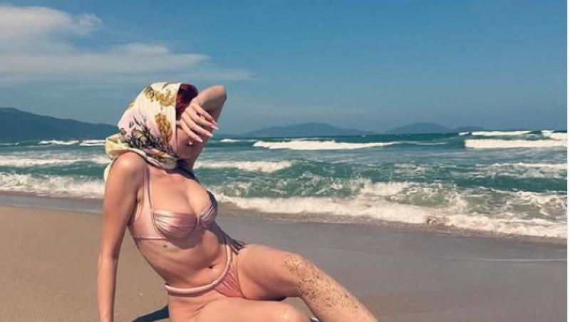 Lidia Buble, sexy în lenjerie intimă. În ce ipostaze s-a fotografiat artista călcând rufe. 