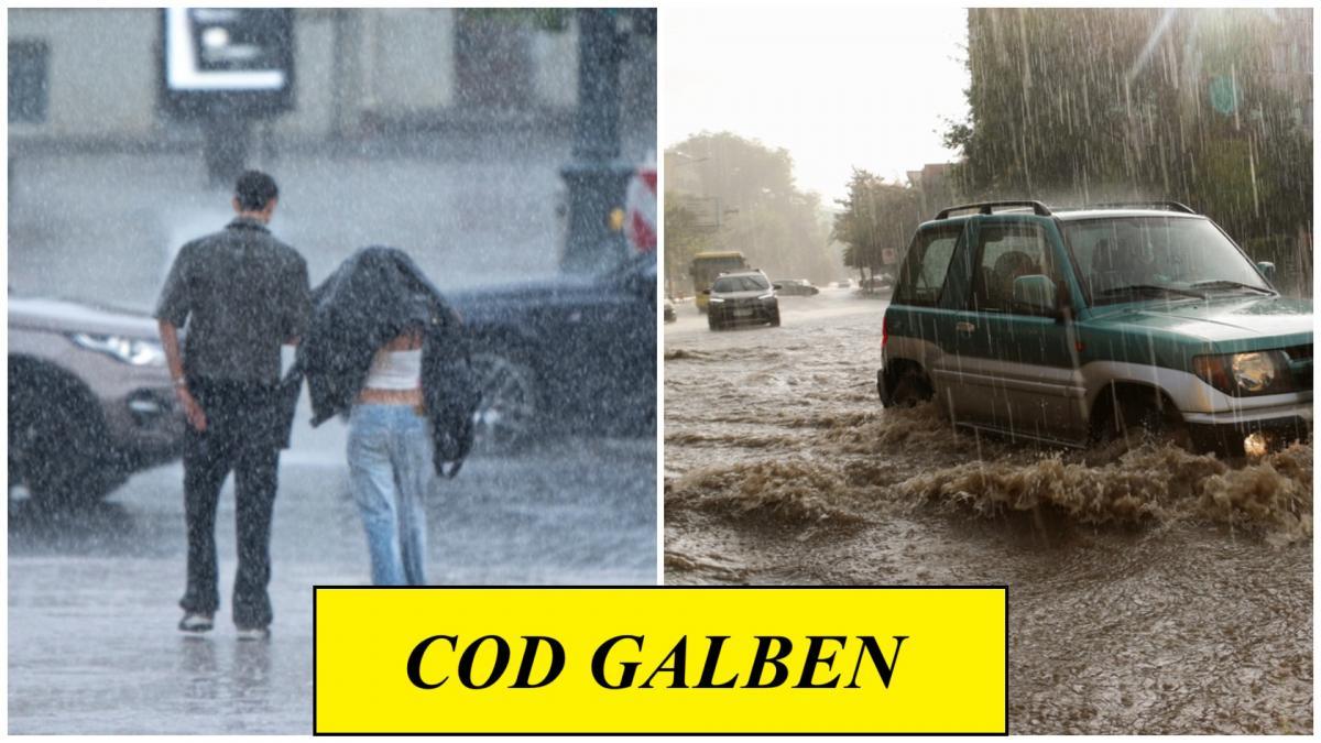 Alertă ANM! Cele 16 județe care intră sub cod galben de furtuni azi. Ce au anunțat meteorologii